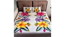Special Offer Rayon Bedsheet Hand Painted Originally by Balinese Artisans
